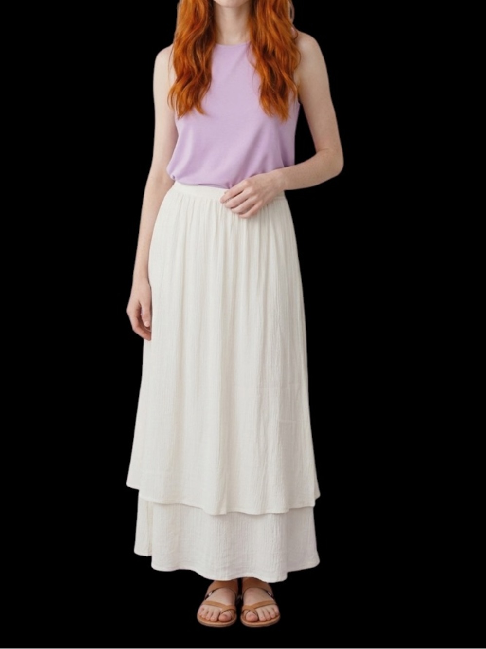 maxi skirt 2 tier M
